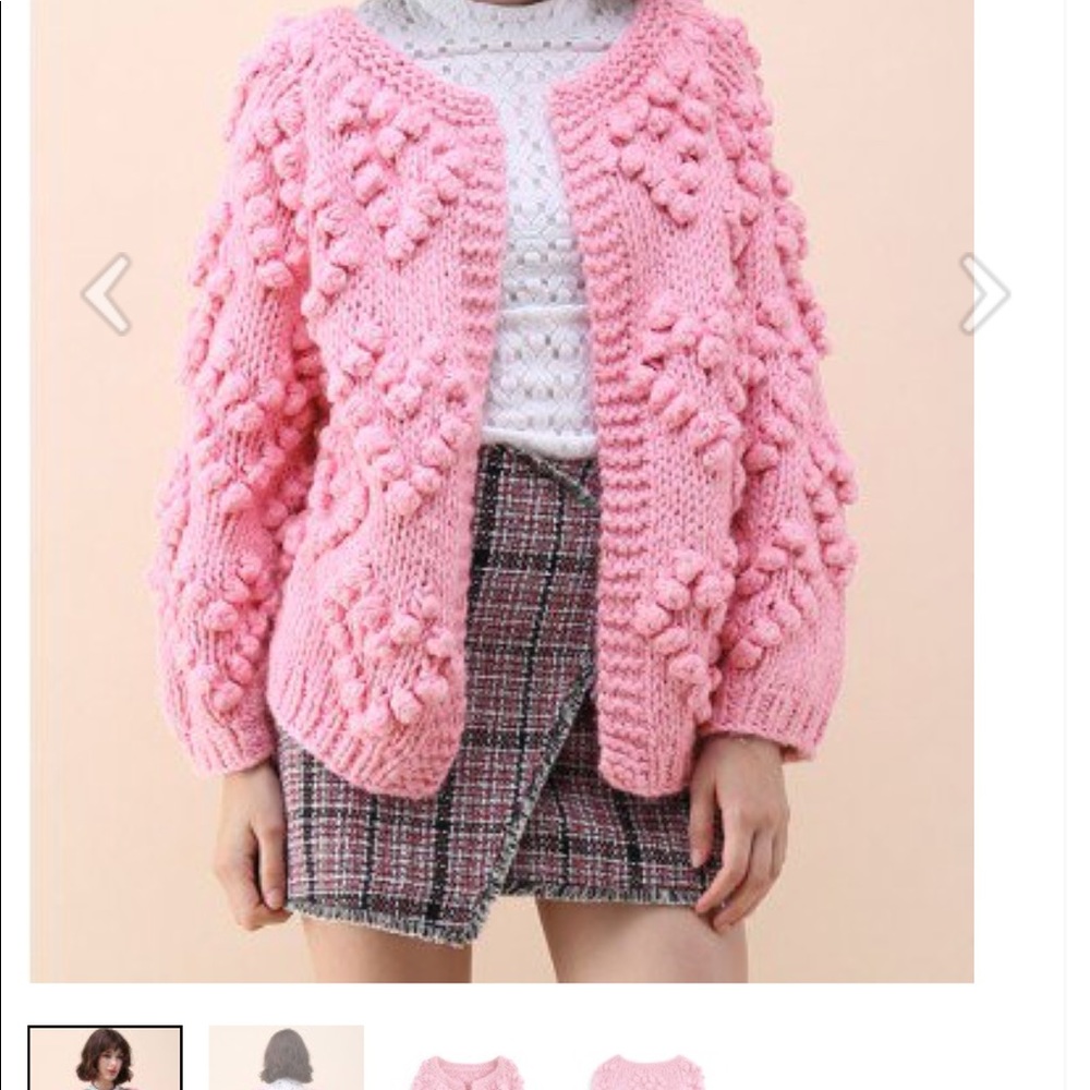 Pink cardigan
